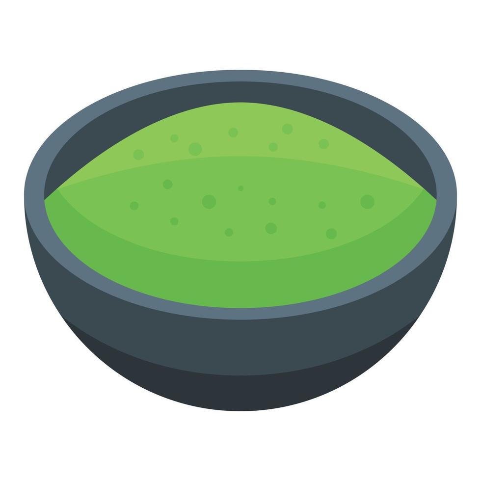 Spirulina soup icon isometric vector. Alga plant vector