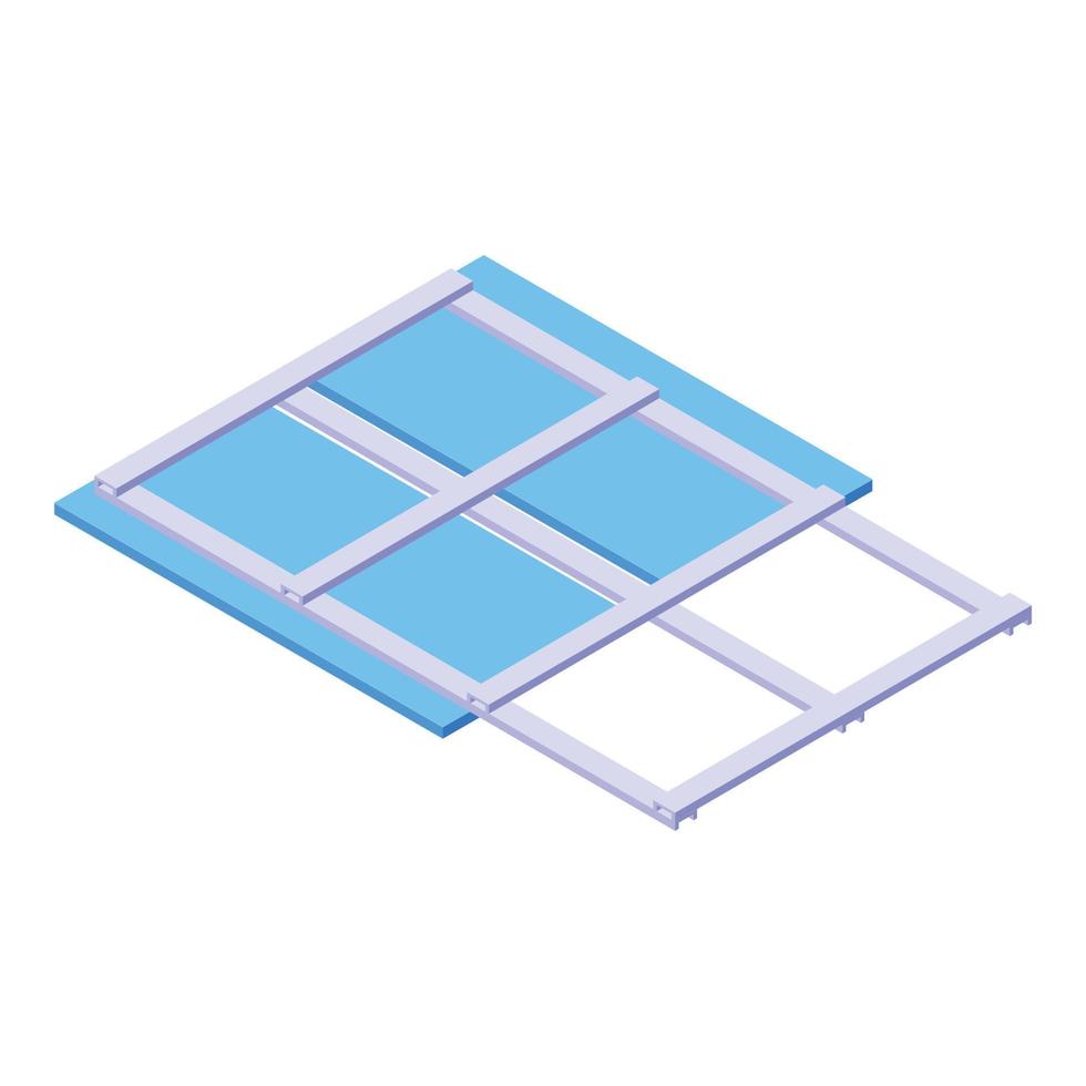 Drywall house icon isometric vector. Room builder vector