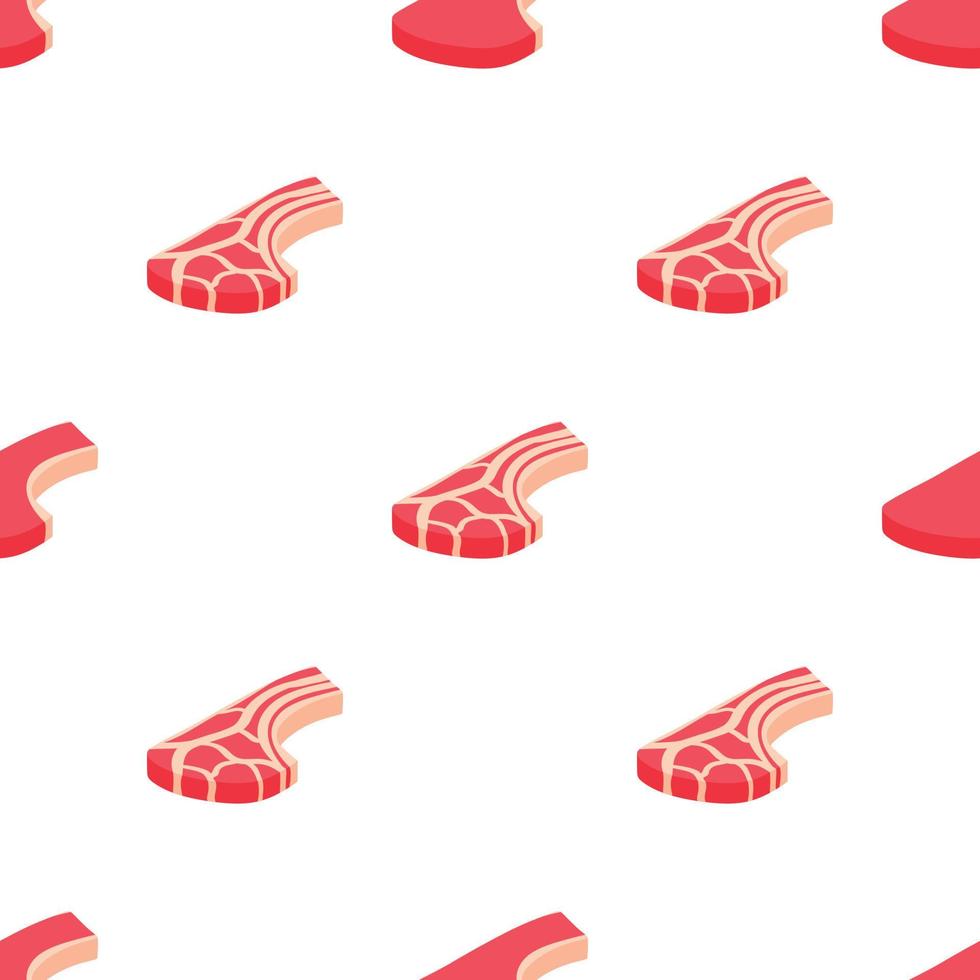 Piece of steak pattern seamless vector