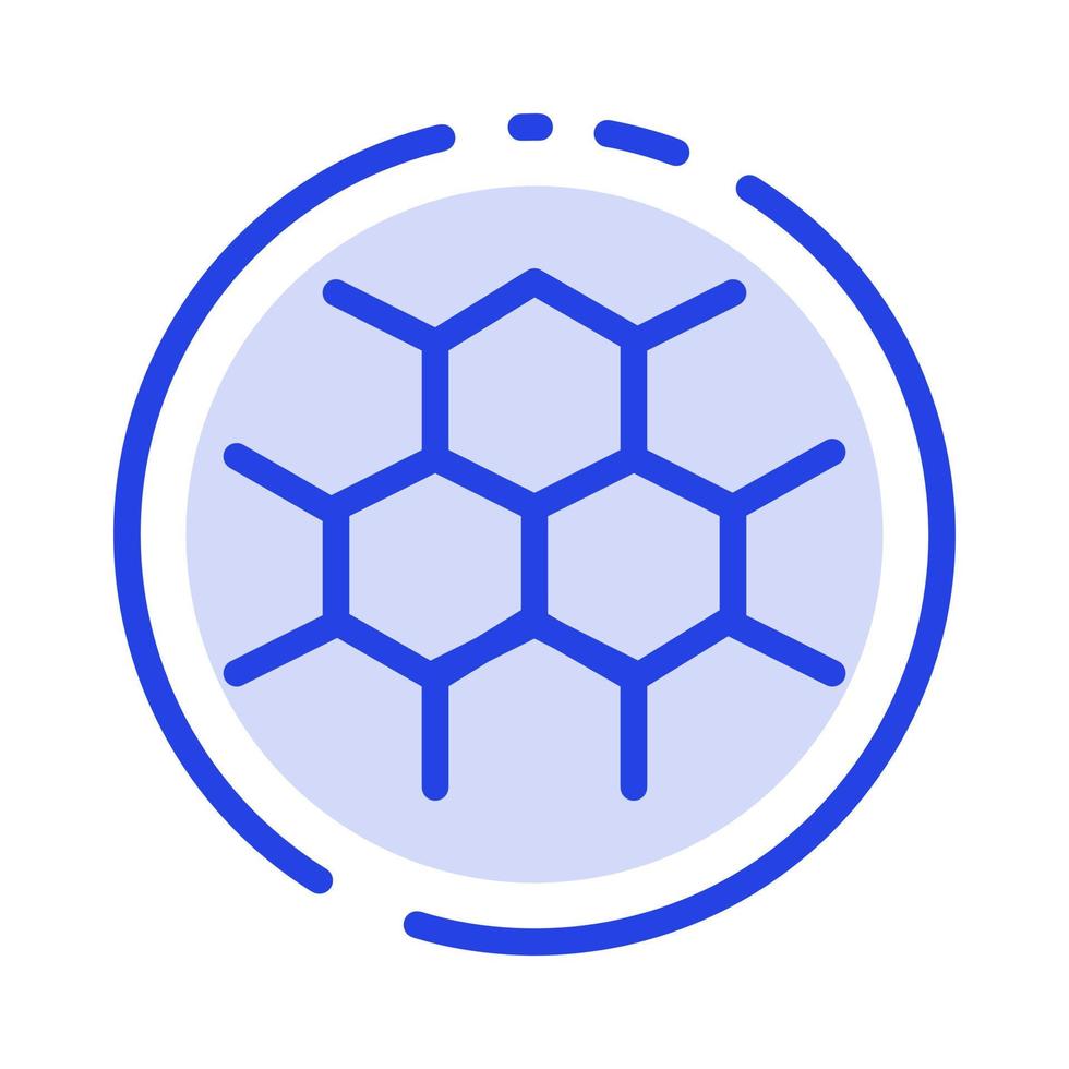 Molecular Structure Medical Health Blue Dotted Line Line Icon vector