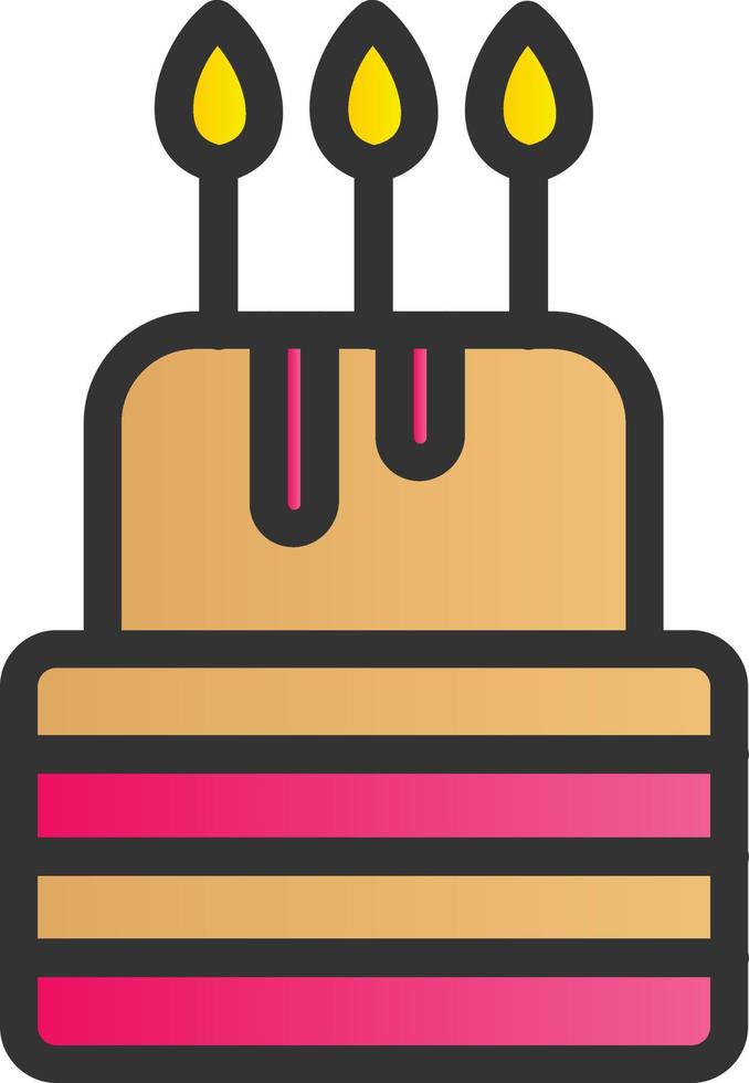 Birthday Cake Vector Icon Design