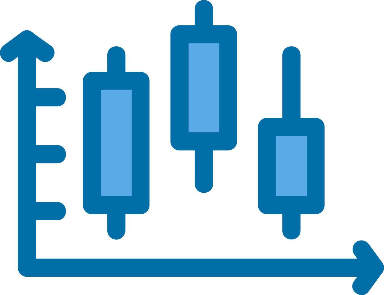 Candlestick Chart Vector Icon Design