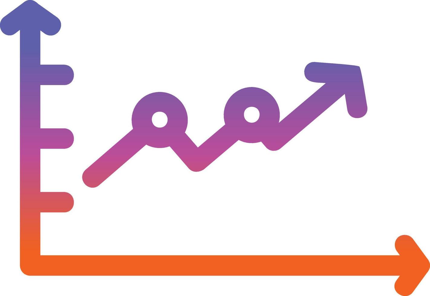 Upward Trend in Graph Vector Icon Design