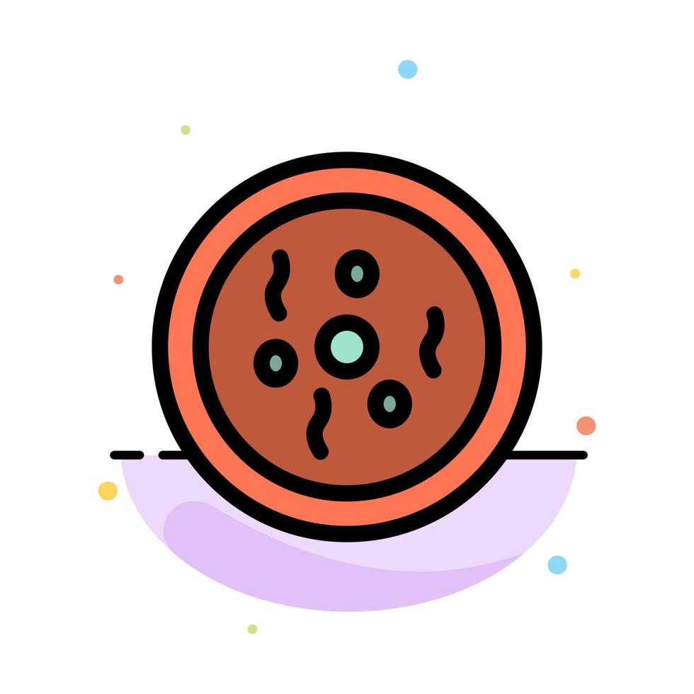 Chemistry Dish Petri Science Abstract Flat Color Icon Template vector