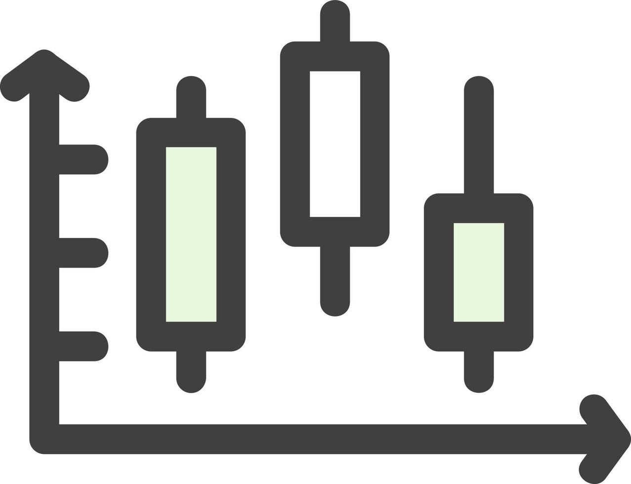 Candlestick Chart Vector Icon Design