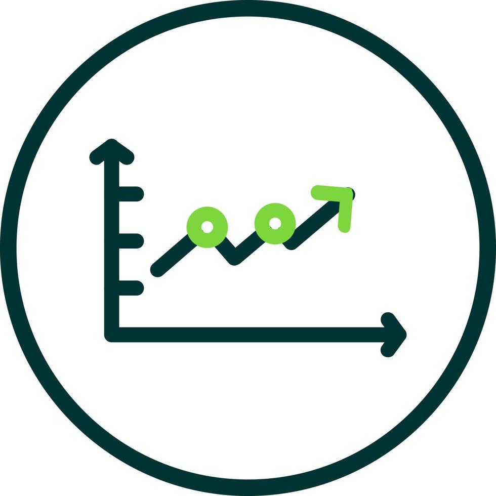 Upward Trend in Graph Vector Icon Design