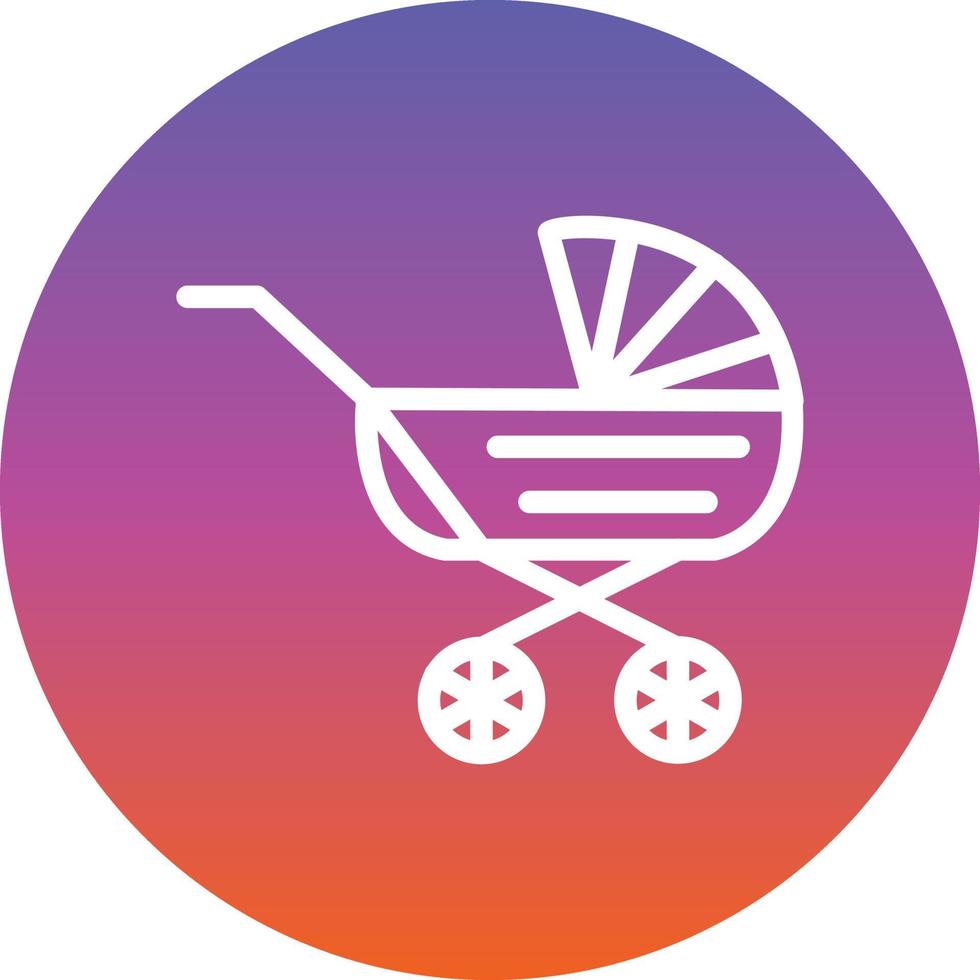 Baby Carriage Vector Icon Design