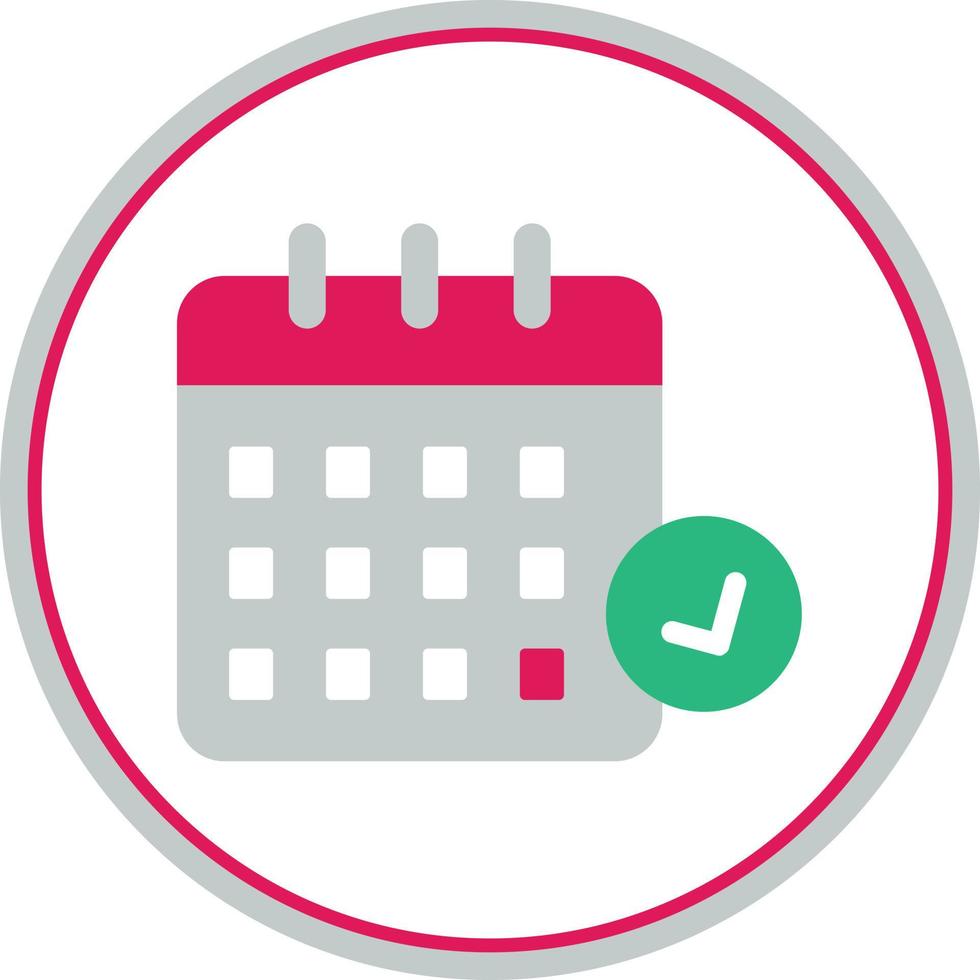 Calendar Times Vector Icon Design