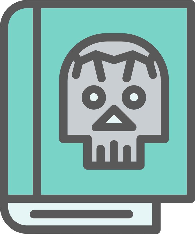 diseño de icono de vector muerto de libro