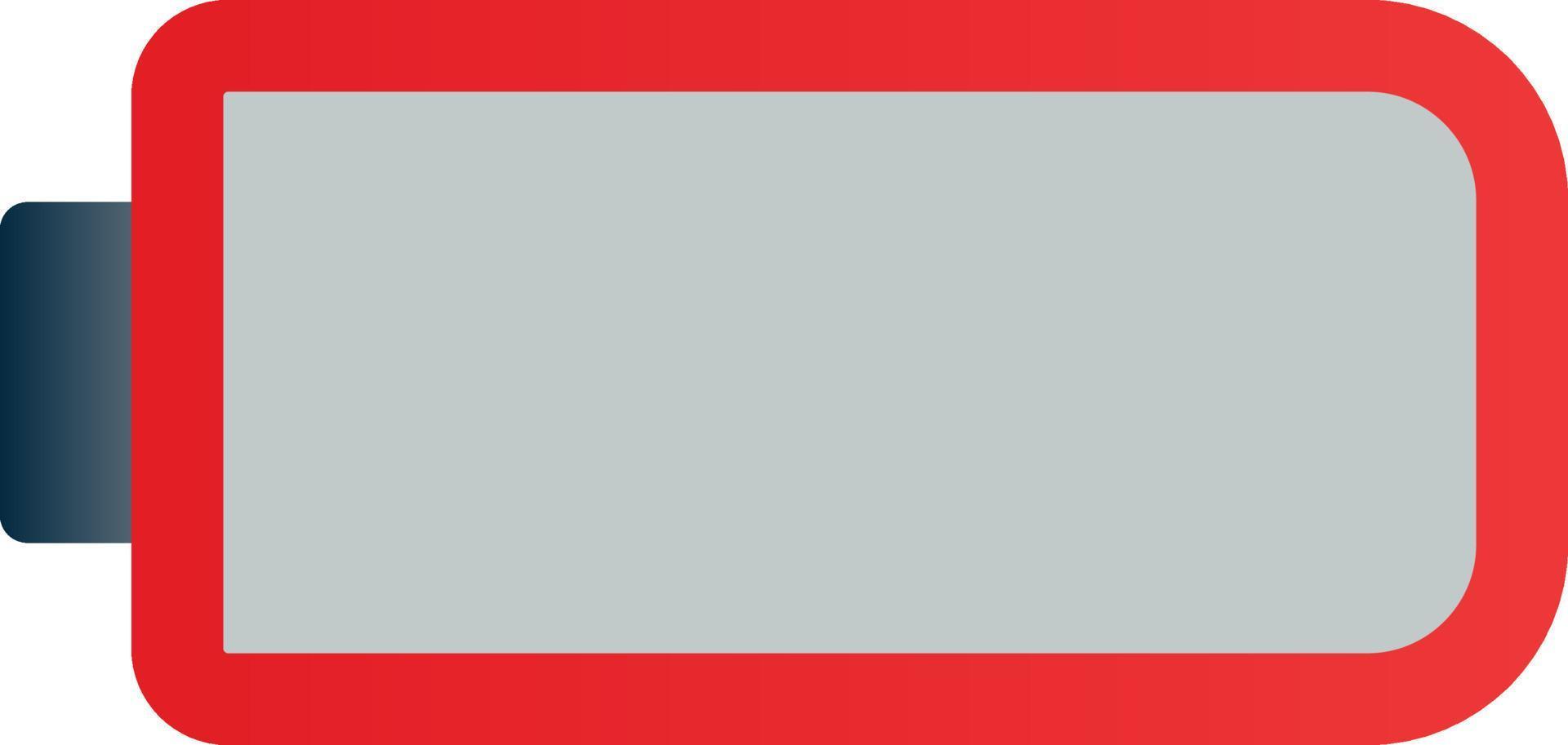 Battery Empty Vector Icon Design