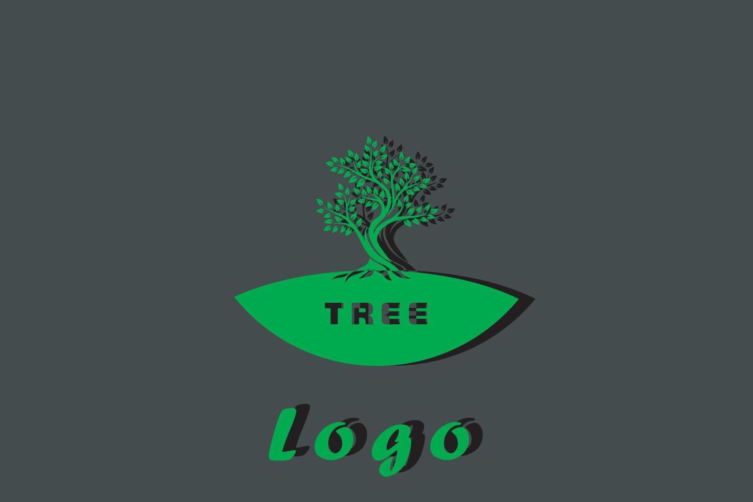 diseño de logotipo de árbol verde 2023 vector