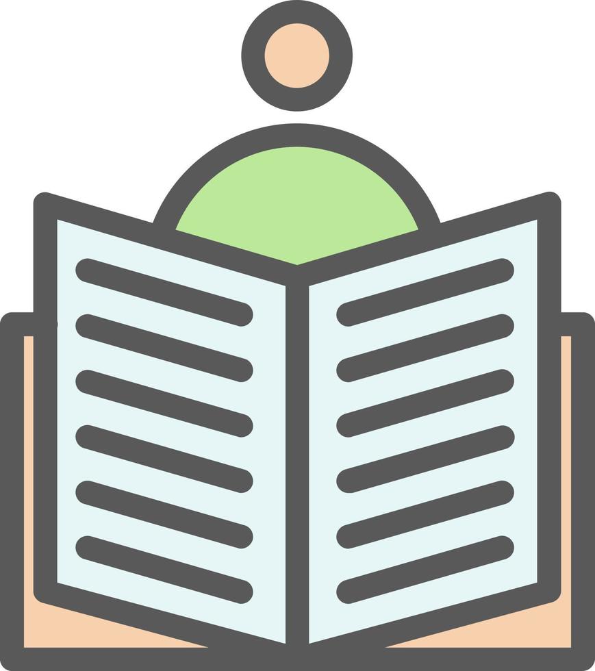 Book Reader Vector Icon Design