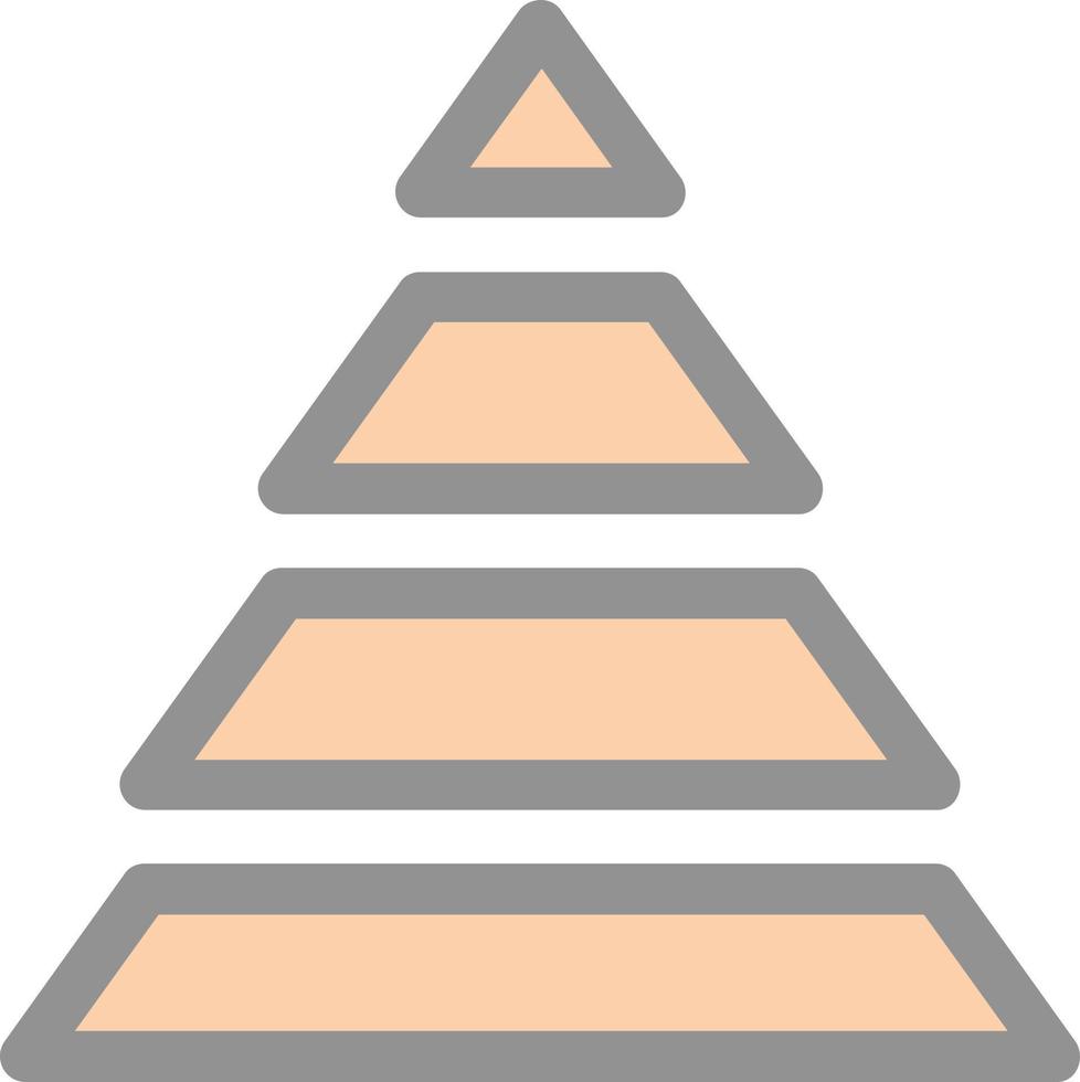 Pyramid Chart Vector Icon Design