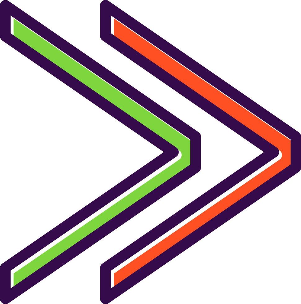 Angle Double Left Vector Icon Design