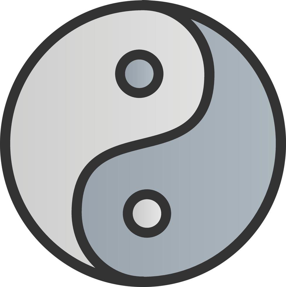 Yin Yang Vector Icon Design