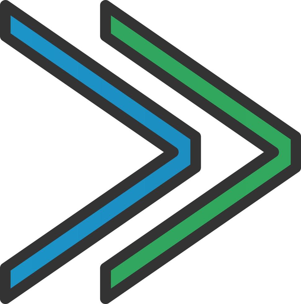 Angle Double Left Vector Icon Design