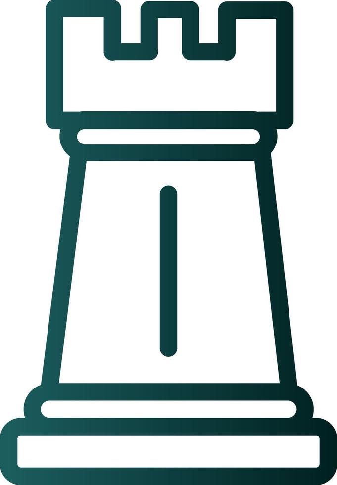 diseño de icono de vector de torre de ajedrez