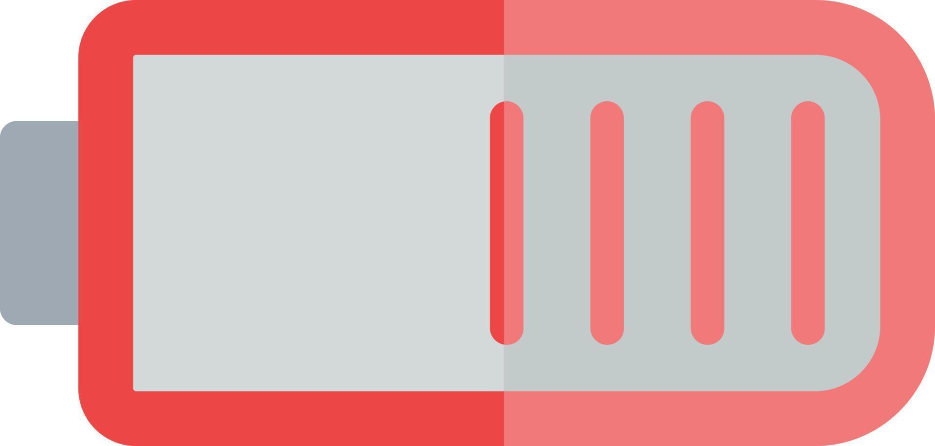 Battery Quarter Vector Icon Design