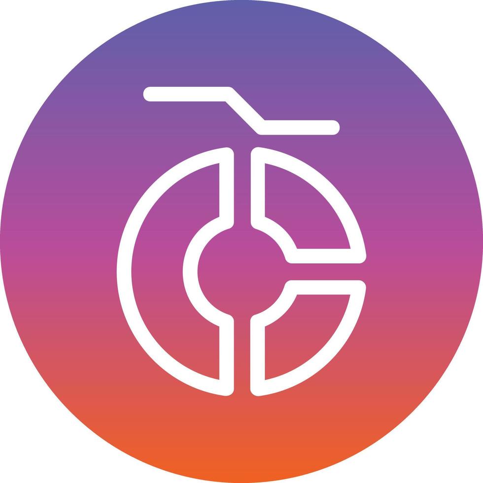 Marked Donut Chart Vector Icon Design