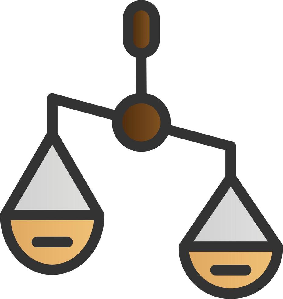 Balance Scale Right Vector Icon Design
