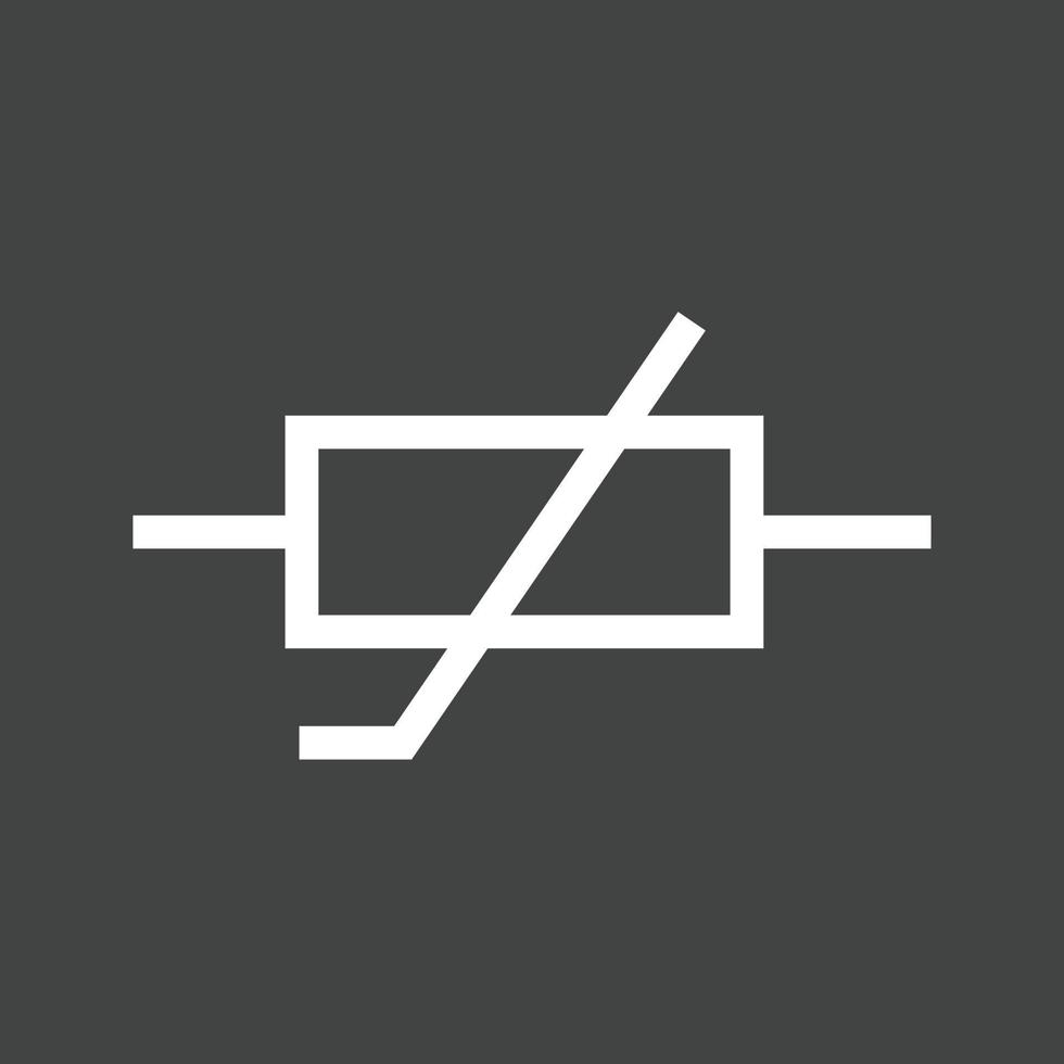 Thermistor Line Inverted Icon vector