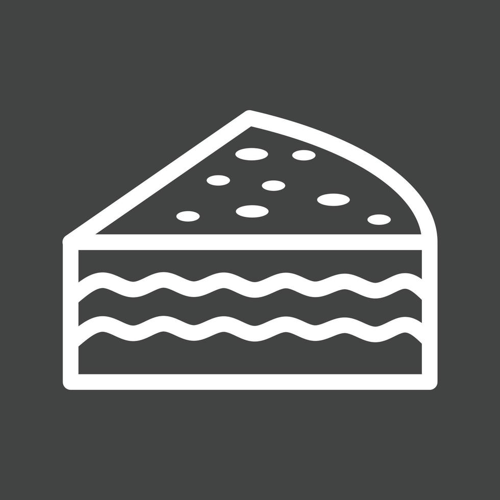 Chocolate fudge cake Line Inverted Icon vector