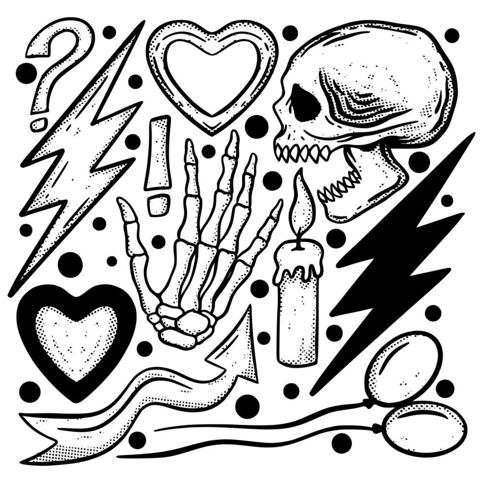 Set of hand drawn doodle cute artist things. Vector isolated outline  elements onn white background. Brushes, pencils, paints, sketchbook. Sketch  design. Perfect for coloring pages, stickers, tatoo 26340118 Vector Art at  Vecteezy