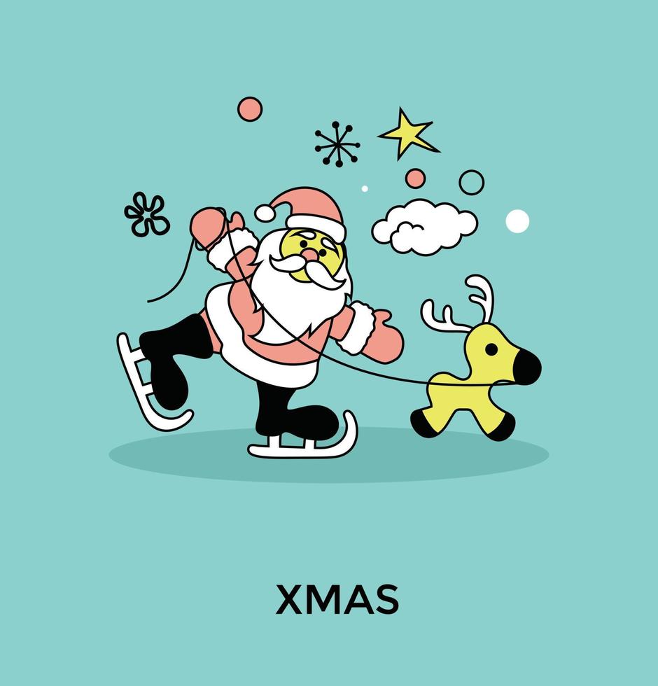 Trendy Xmas Concepts vector