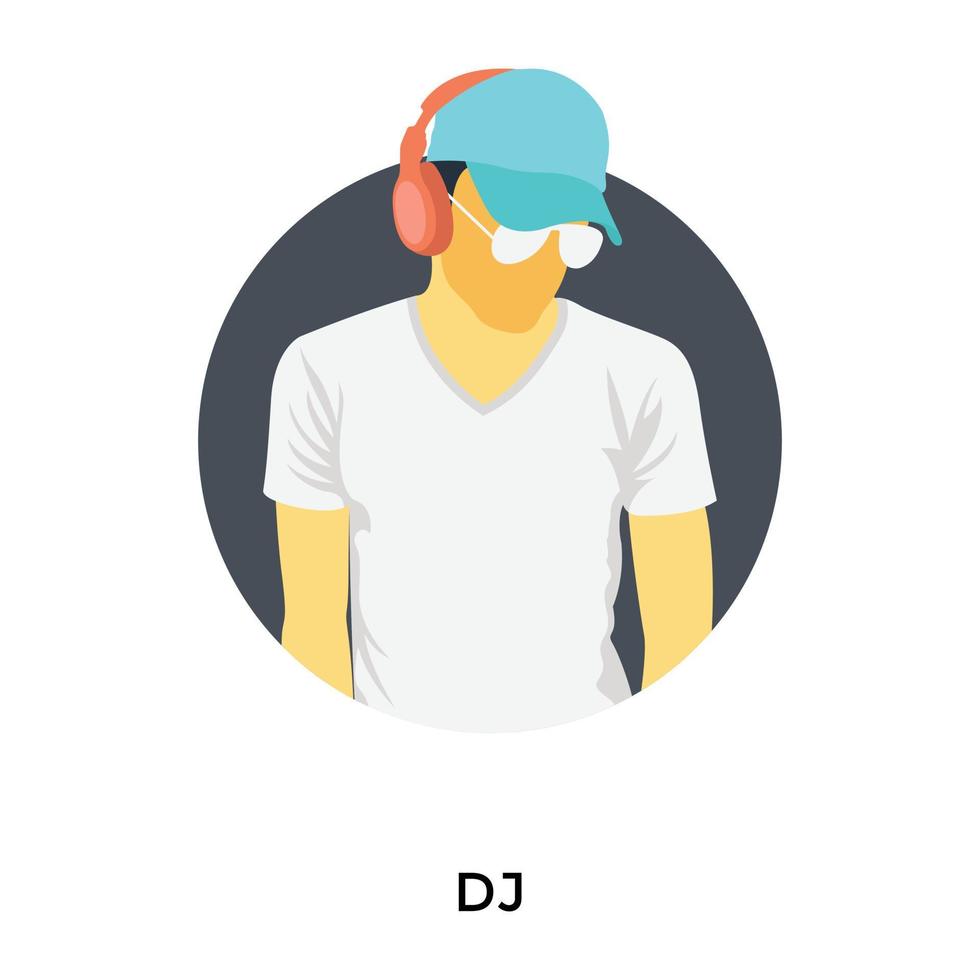 conceptos de dj de moda vector