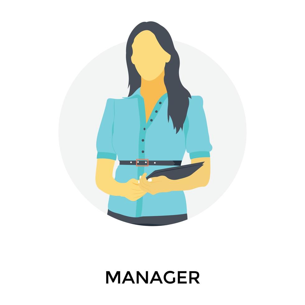 Trendy Manager Concepts vector