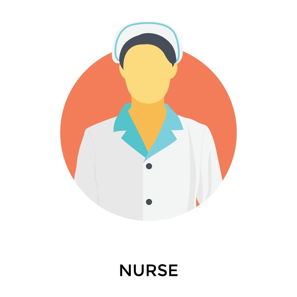 Trendy Nurse Concepts vector