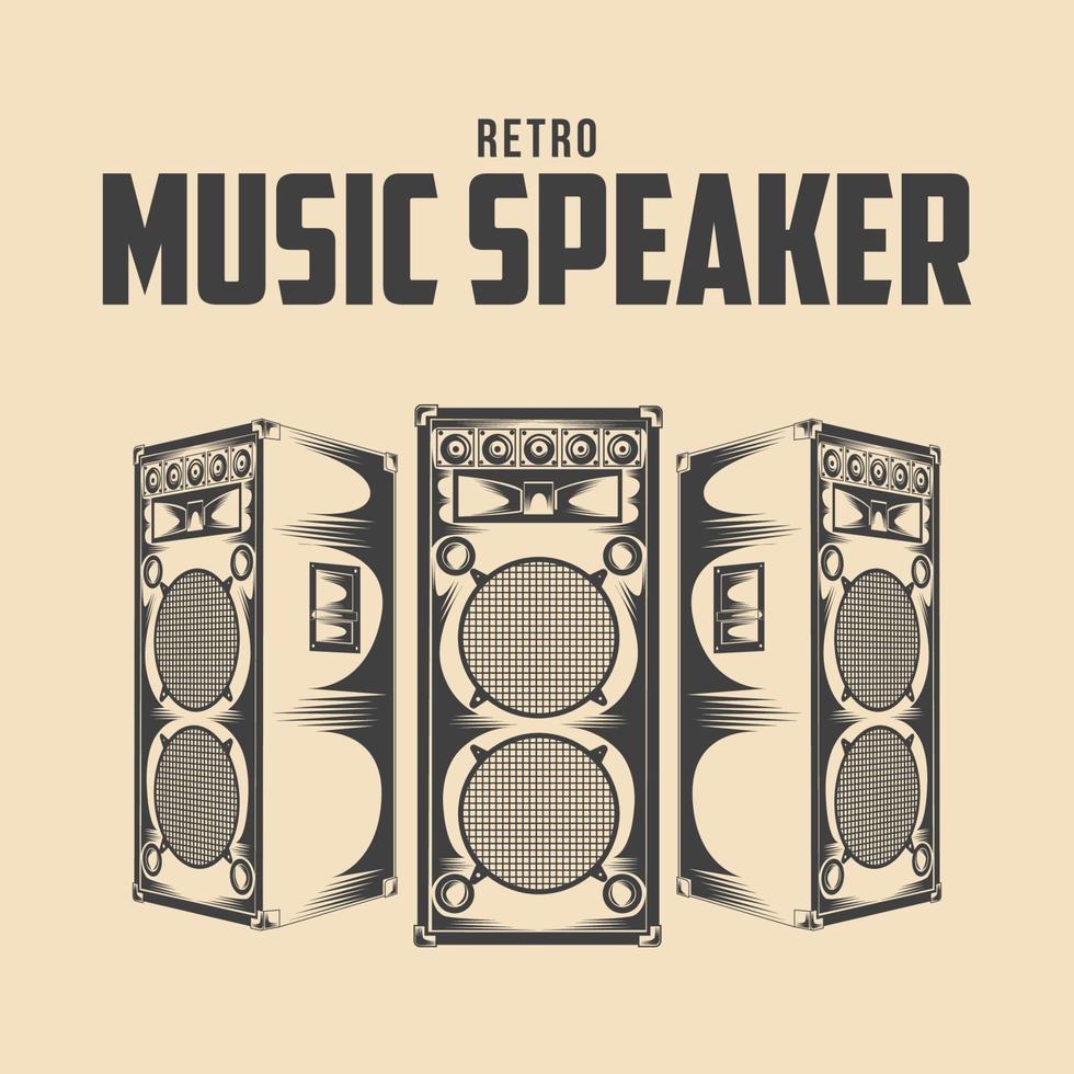 Vintage Music Speaker Vector Illustration 15005730 Vector Art at Vecteezy