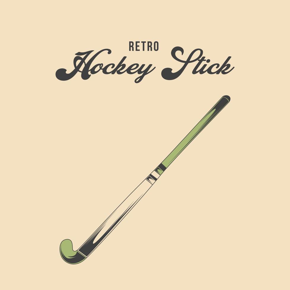 vector de palo de hockey retro