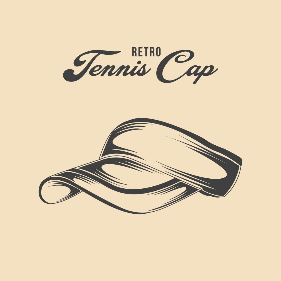 Retro Tennis Cap Vector