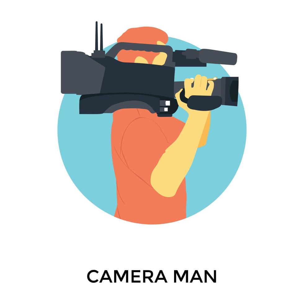 Trendy Cameraman Concepts vector