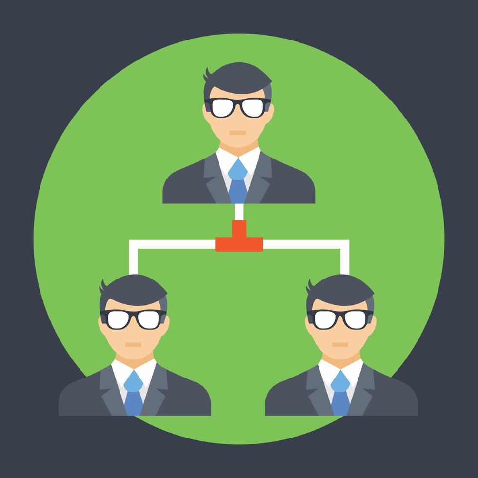 Trendy Business Network vector