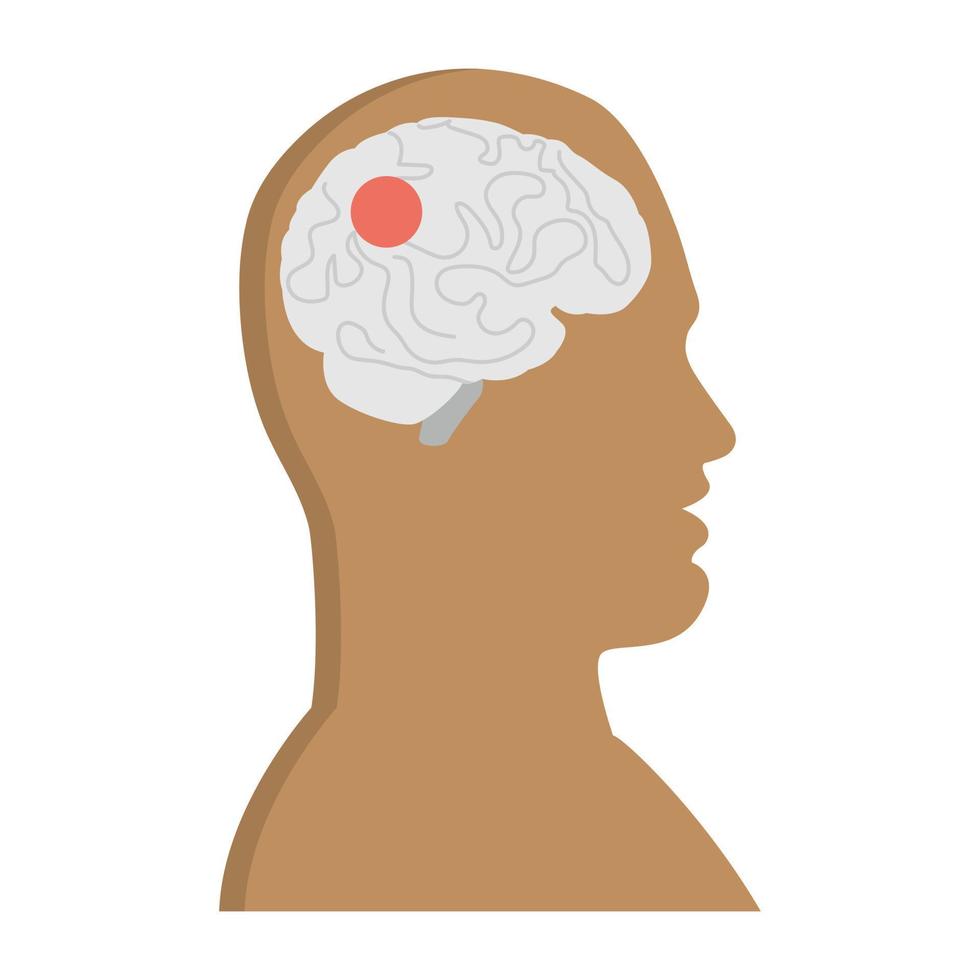 Trendy Human Brain vector