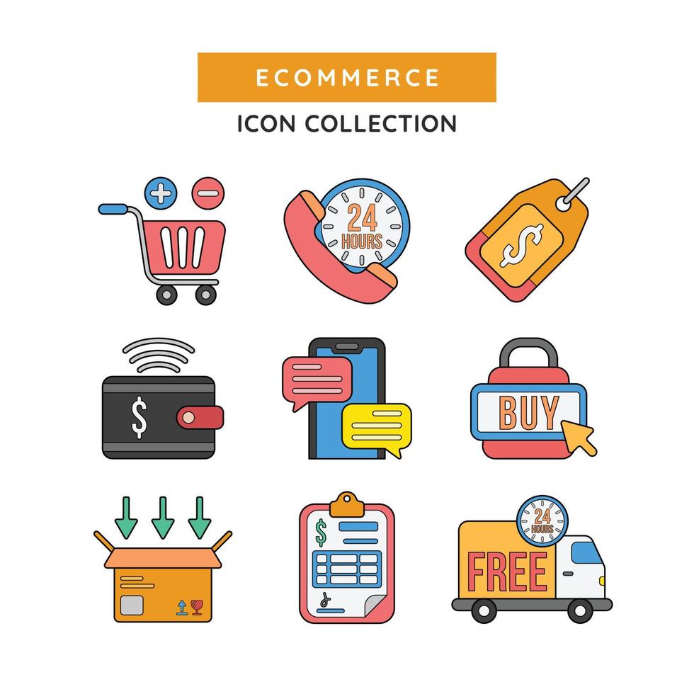 icono de compras en línea o comercio electrónico vector