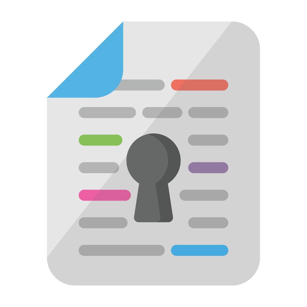 Trendy Document Encryption vector