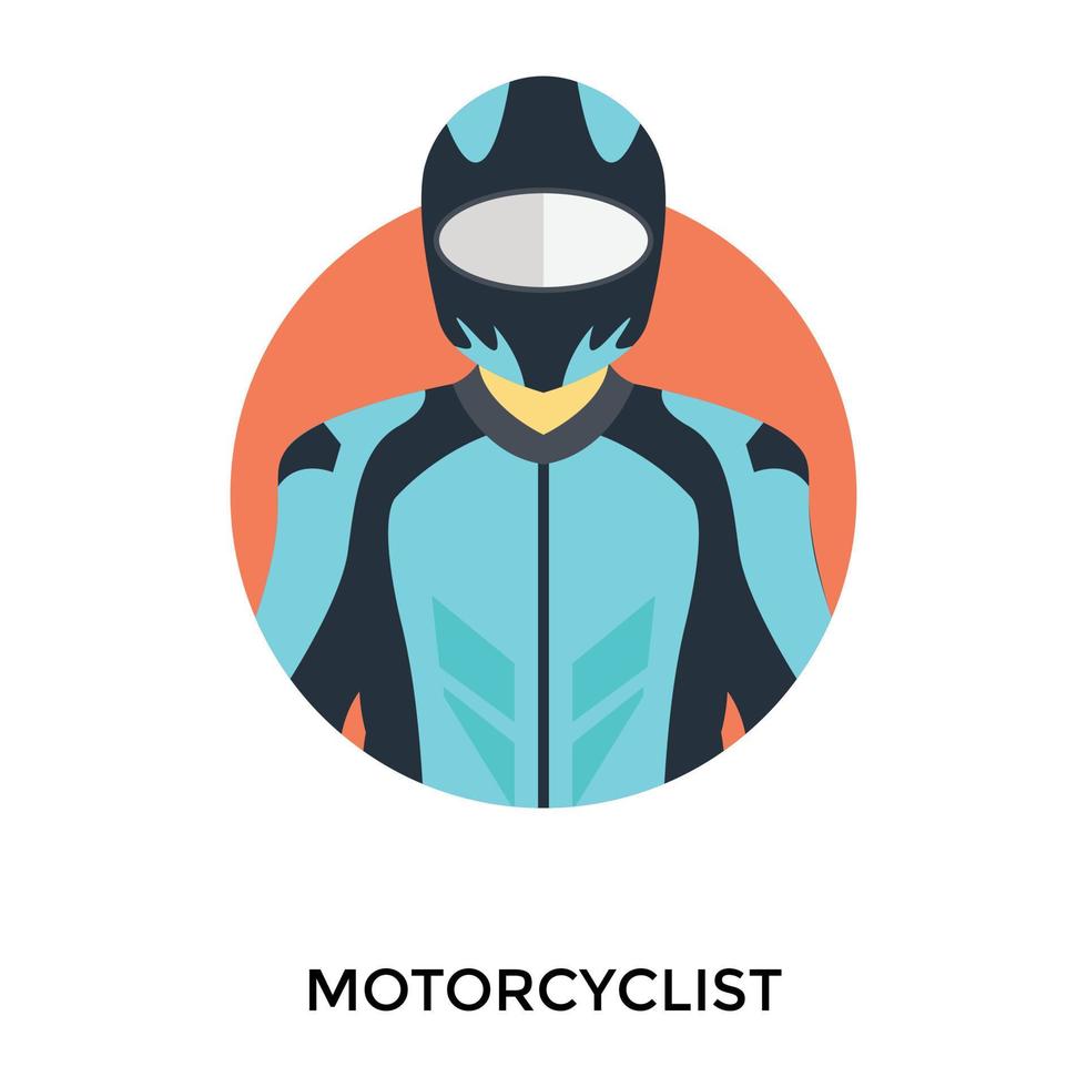 conceptos de motociclista de moda vector