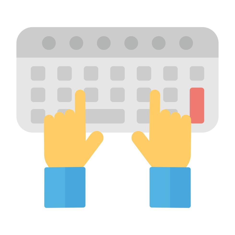 Trendy Typing Concepts vector