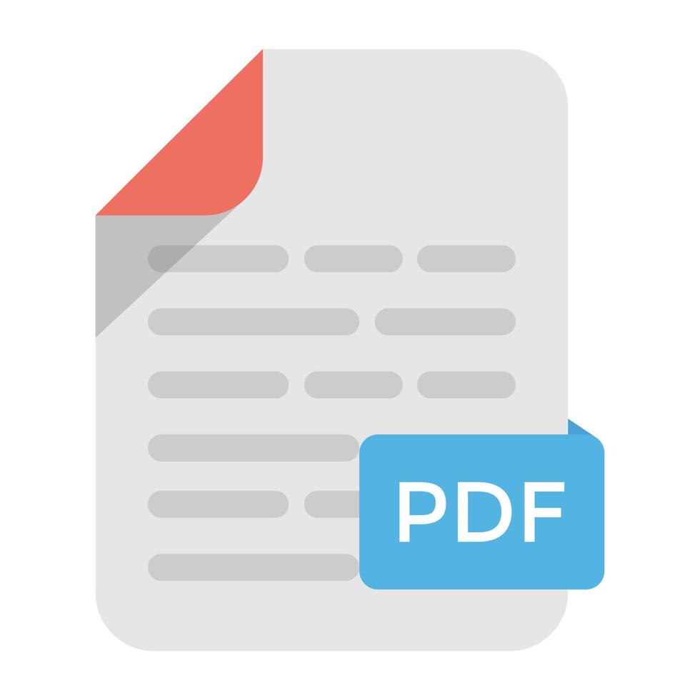 Trendy PDF File vector