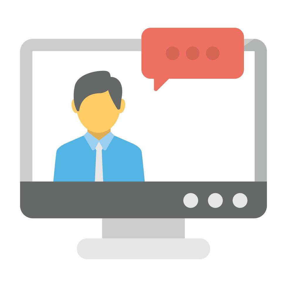 Trendy Online Teaching vector
