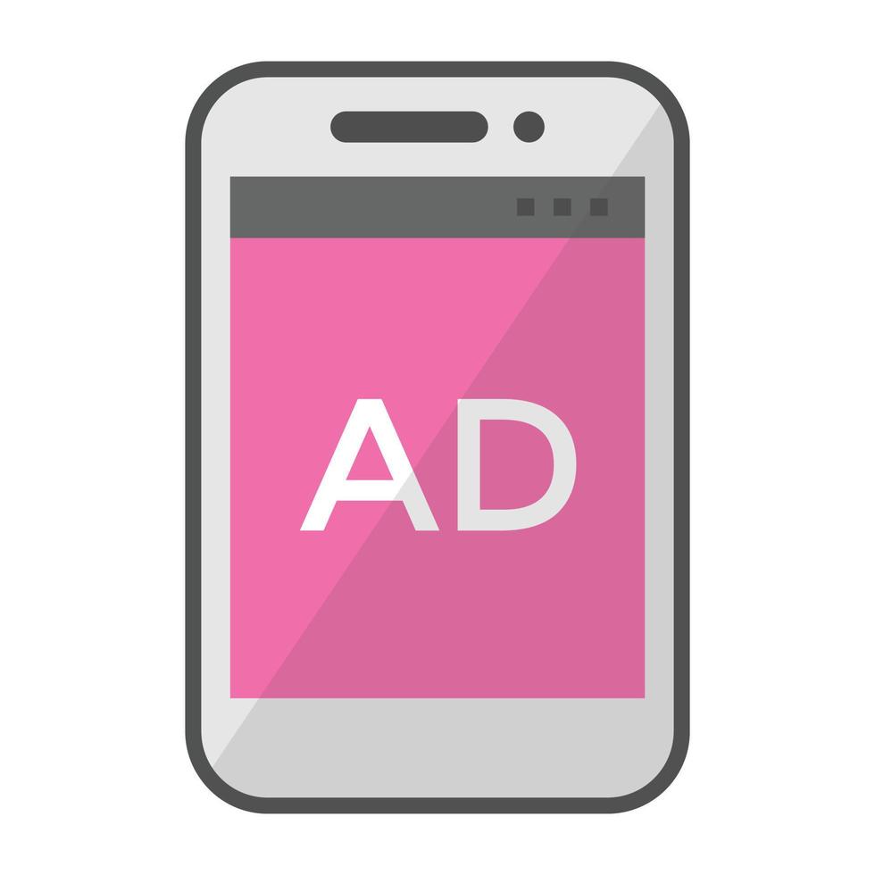 Trendy Mobile Advertising vector