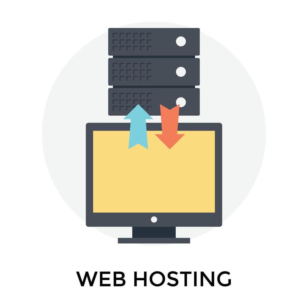Trendy Web Hosting vector