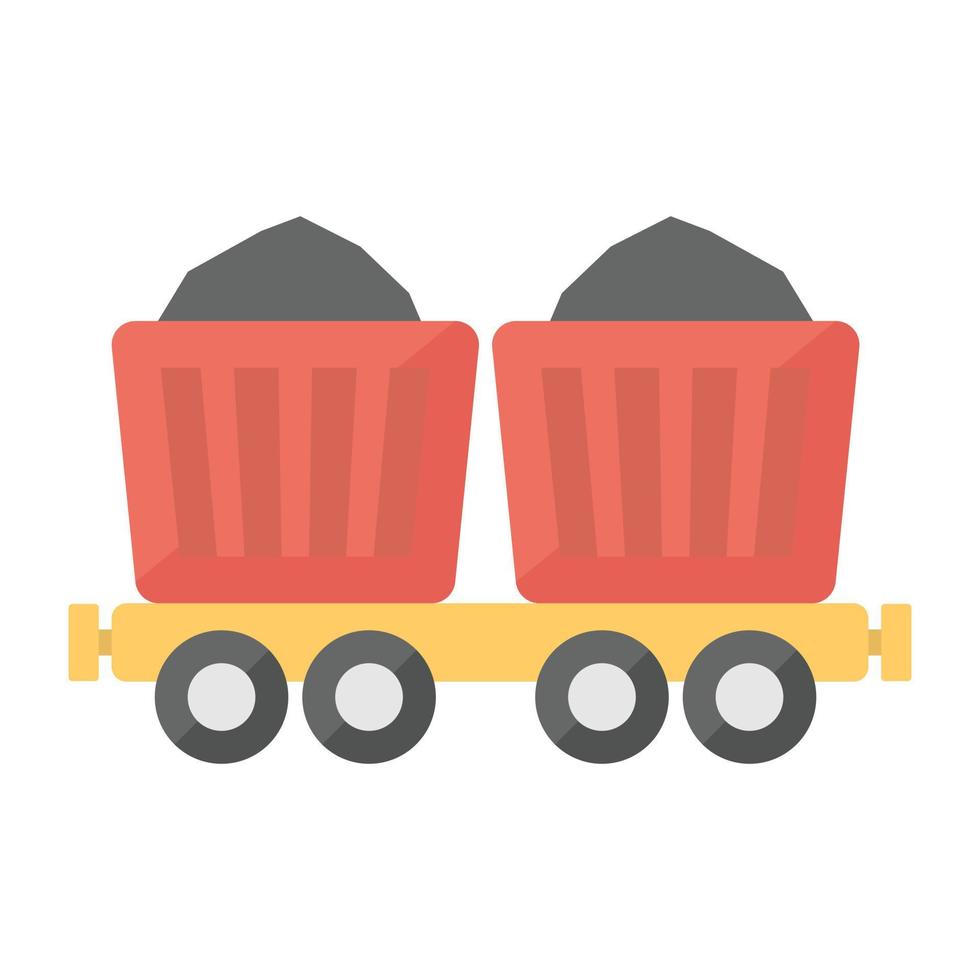 Trendy Coal Mining vector