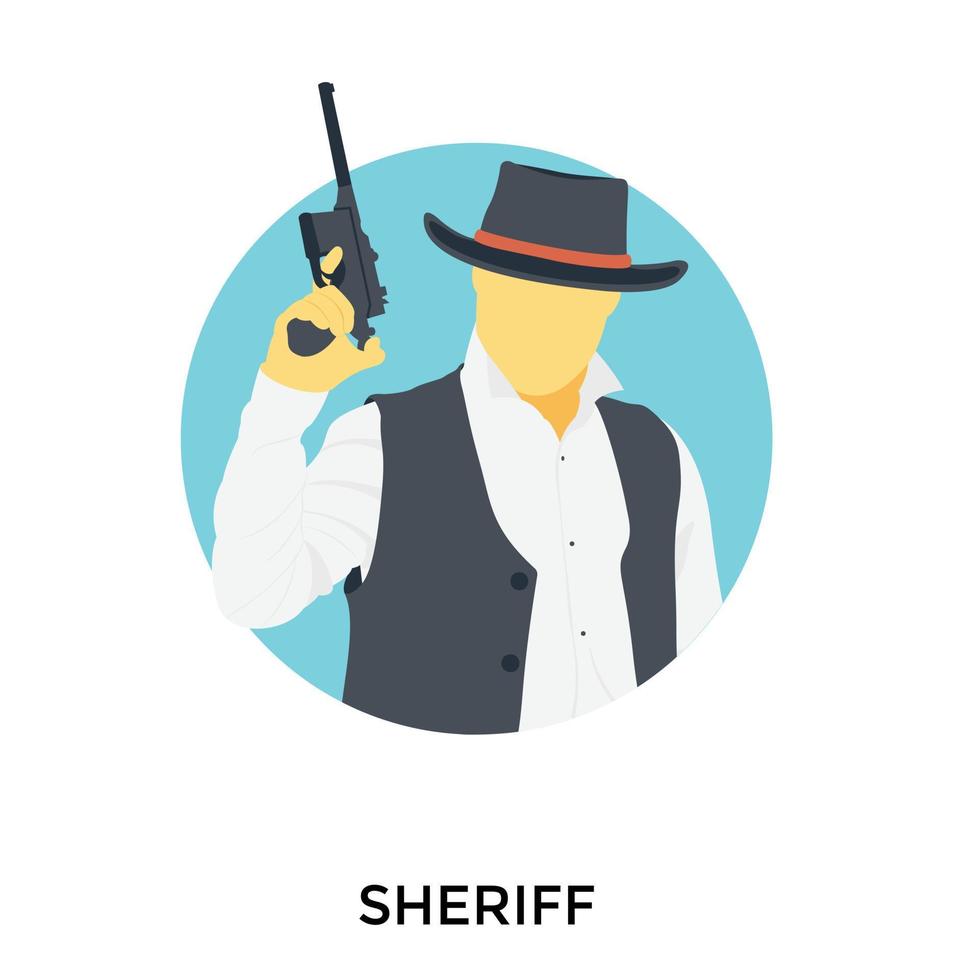 conceptos de sheriff de moda vector