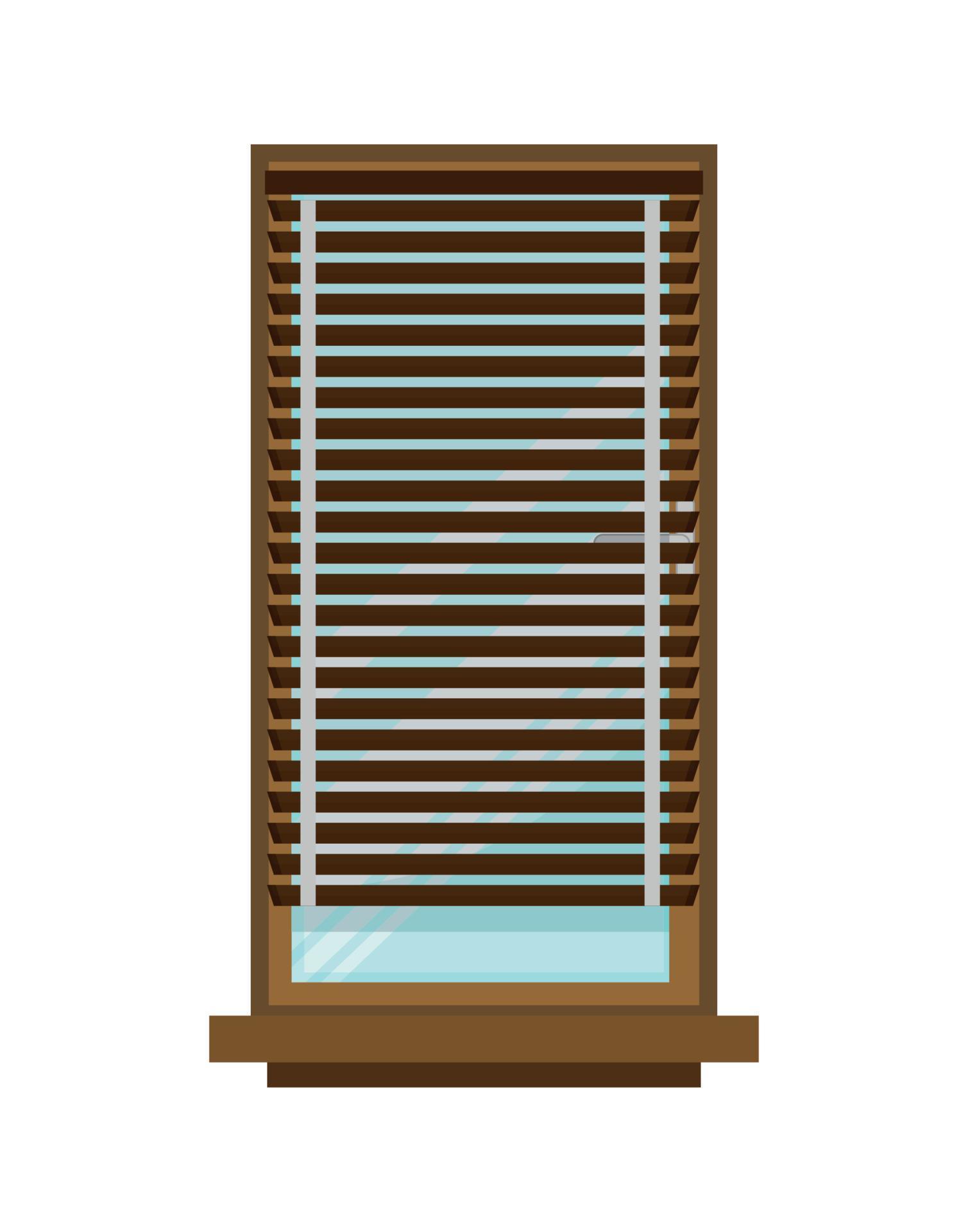 Vector illustration of window with curtain 15006256 Vector Art at Vecteezy