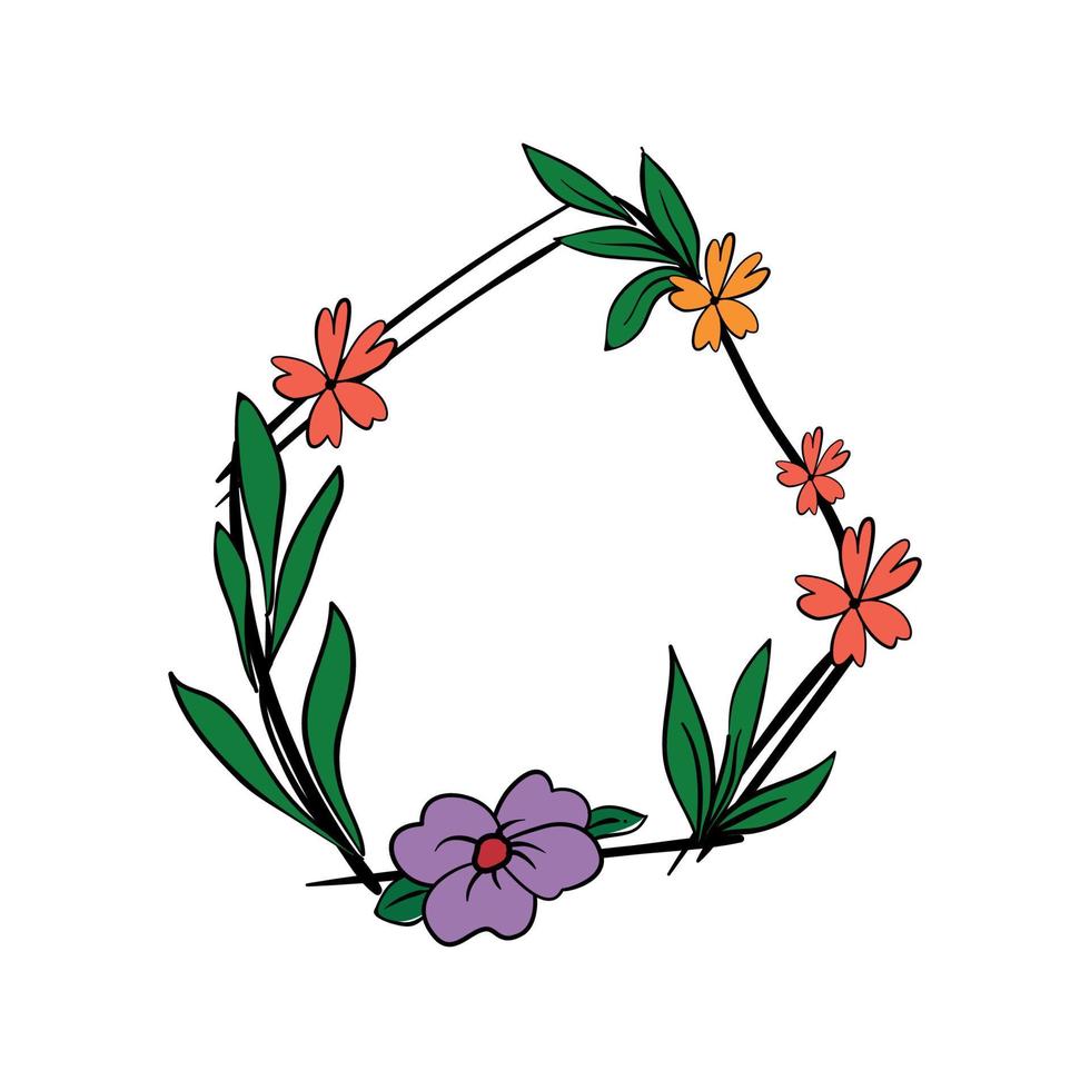 Frame with Flower vector