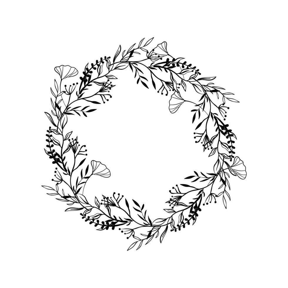 Vector illustration of Floral Frame 15006323 Vector Art at Vecteezy